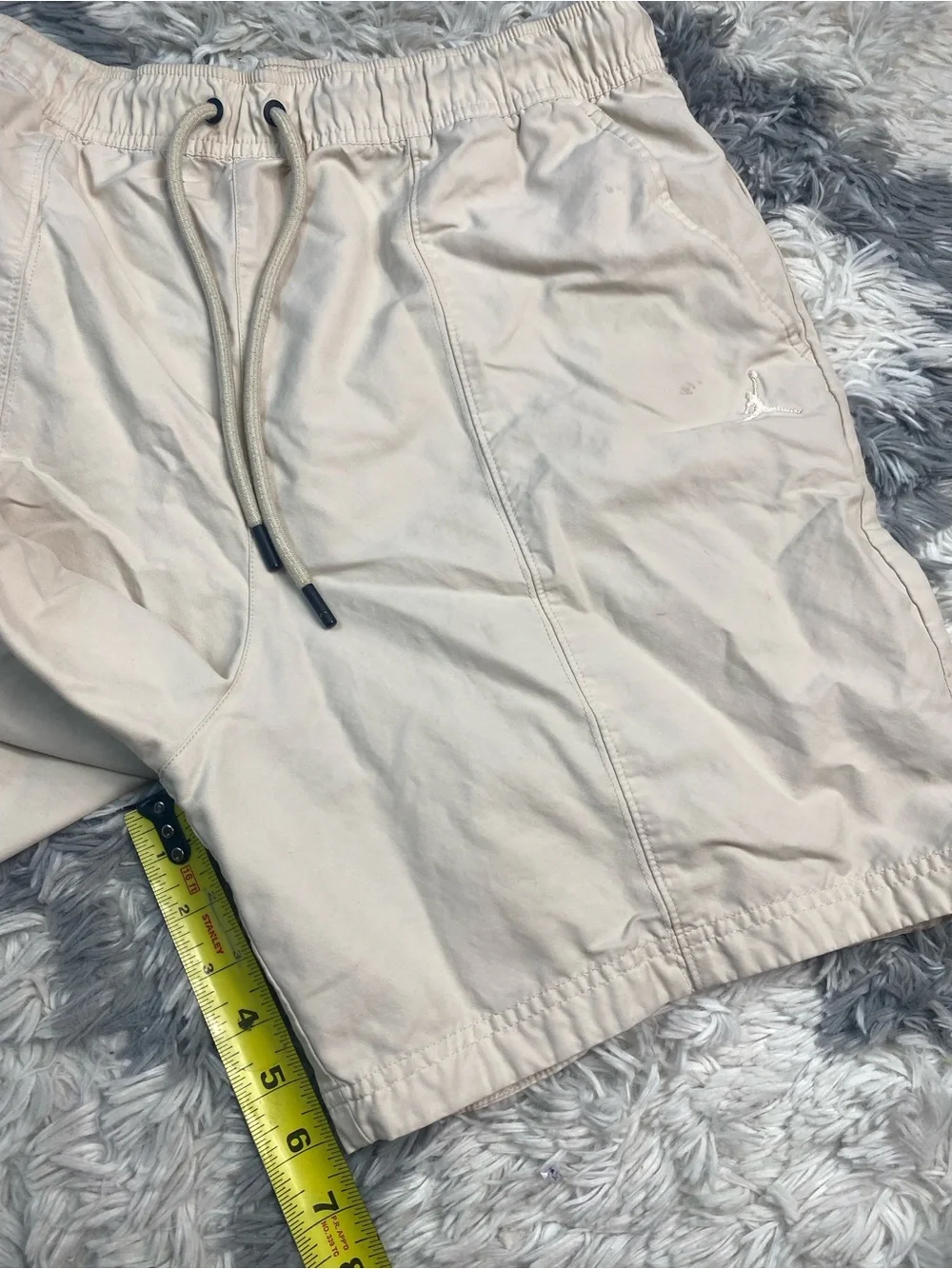 Jordan Mens Shorts XL FN4549 Cotton Essentials Woven Cream Golf Beach